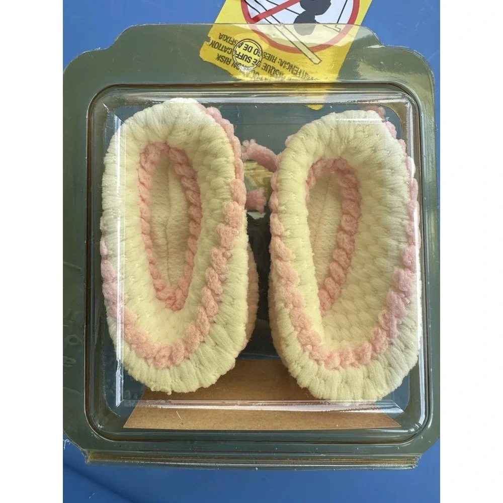 NEW VTG Spencer's Infant Booties Made In The USA‎ 100% Stretch Nylon 2 Pairs